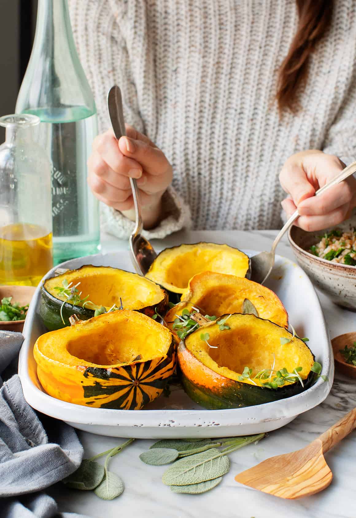 Roasted acorn squash