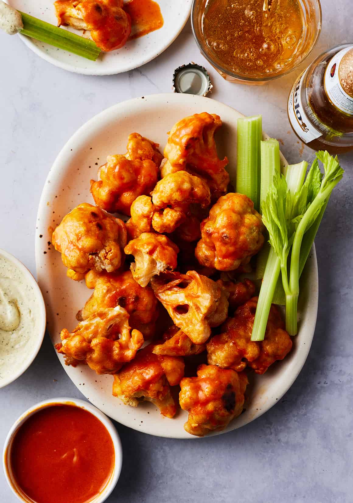 Air fryer buffalo cauliflower