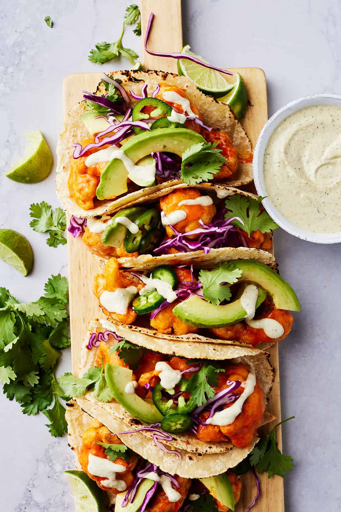 Buffalo Cauliflower Tacos