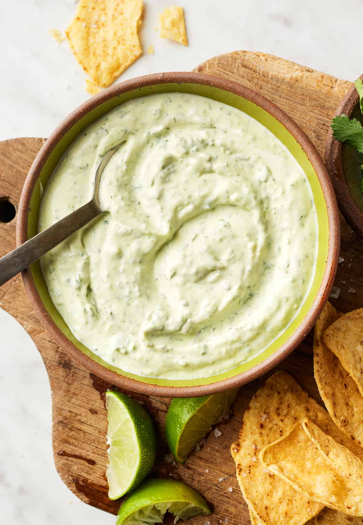 Cilantro lime crema