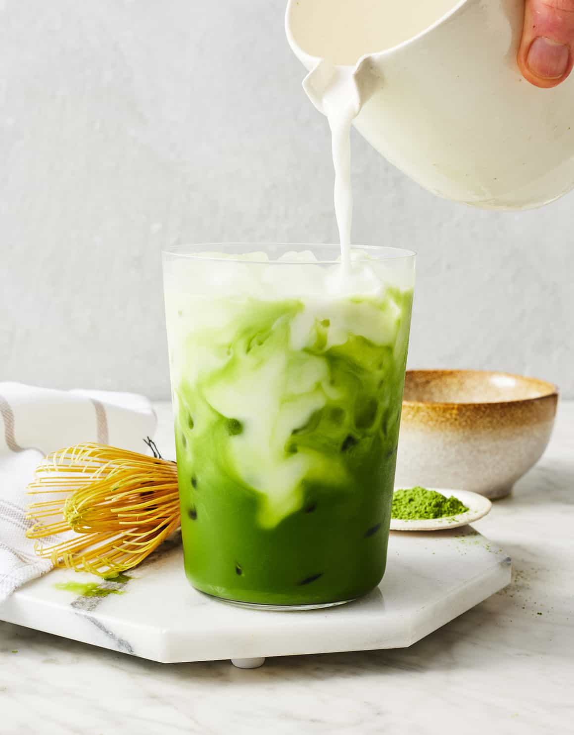 Iced matcha latte