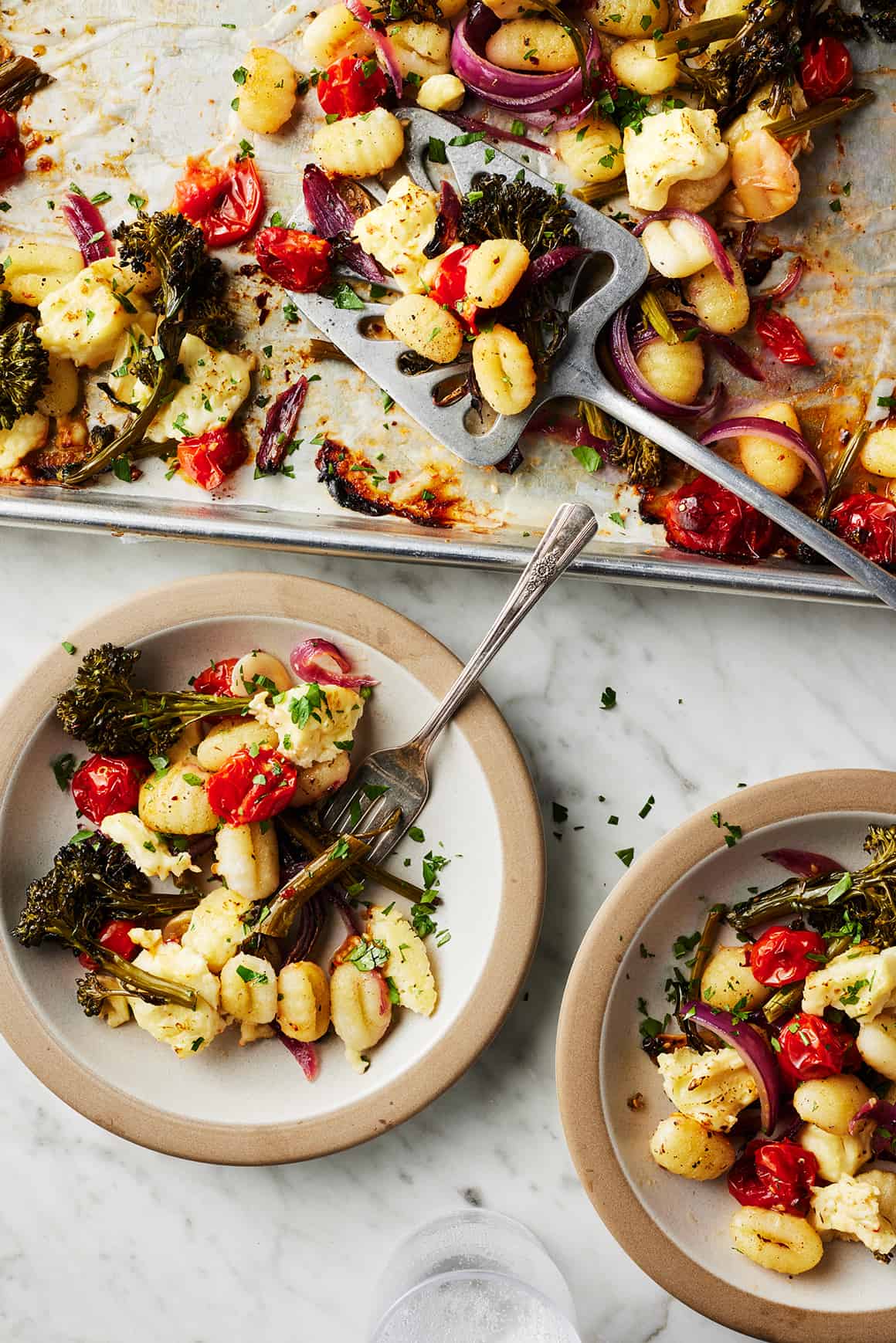 Sheet pan gnocchi